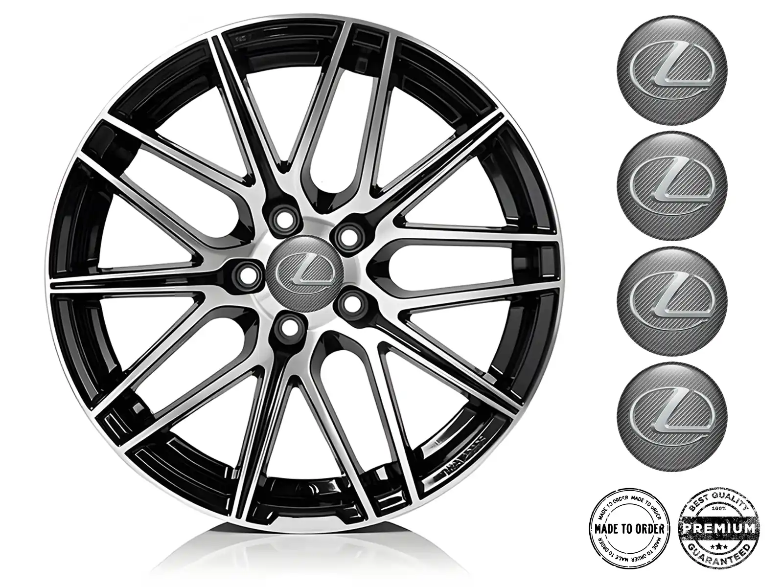 Lexus Pegatinas de Rueda Estilo Insignias de Silicona Racing